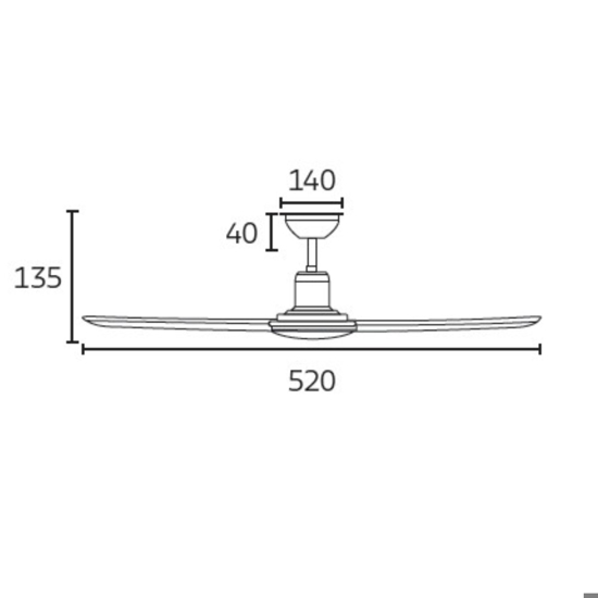 Mini ventilatore  da soffitto bianco eglo clovelly con led 3000k ambienti fino a 13mq