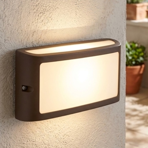 Applique per esterni rettangolare caffe led 10w 4000k ip65