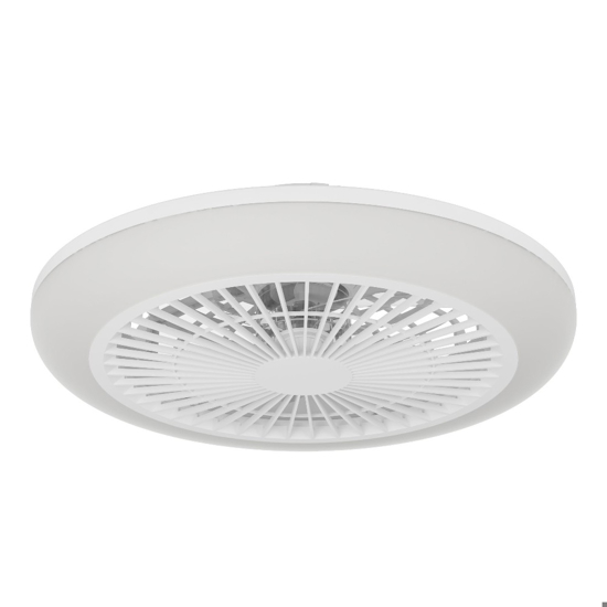 Ventilatore con plafoniera bianco con telecomando led cct eglo salvador