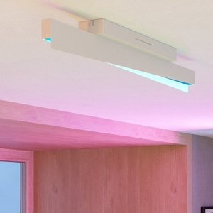 Plafoniera led rgb 2700k a 6500k controllo remoto app design moderna eglo bolognano-z