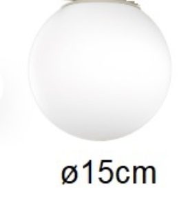 Vetro ricambio 15cm per serie 1200-sa top light