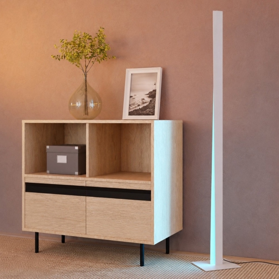 Piantana grigio design moderna led rgb 2700k a 6500k controllo remoto app eglo bolognano-z