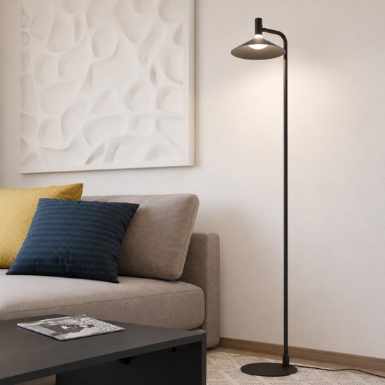 Lampada da terra piantana eglo conomavilla-z nera led rgb 2700k a 6500k controllo remoto app
