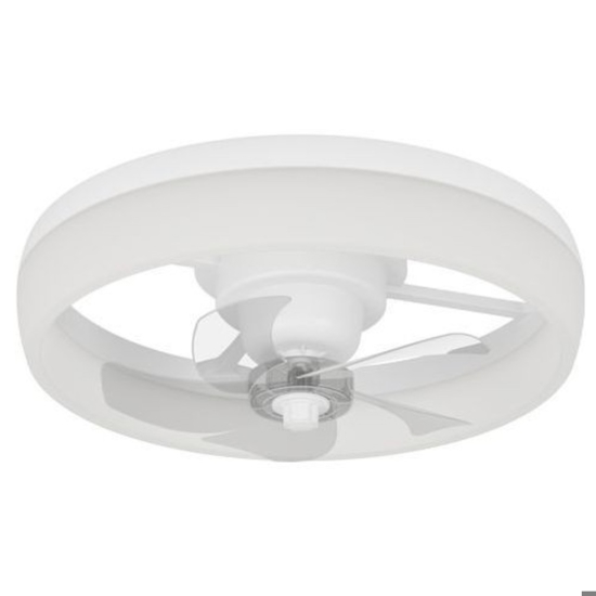 Ventilatore con plafoniera bianco led cct ambienti fino a 13mq con telecomando