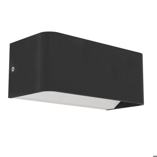 Applique da esterno nero led rgb 2700k a 6500k dimmerabile controllo remoto app eglo sania-z