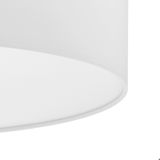 Plafoniera rotonda tessuto bianco moderna per camera da letto eglo pasteri