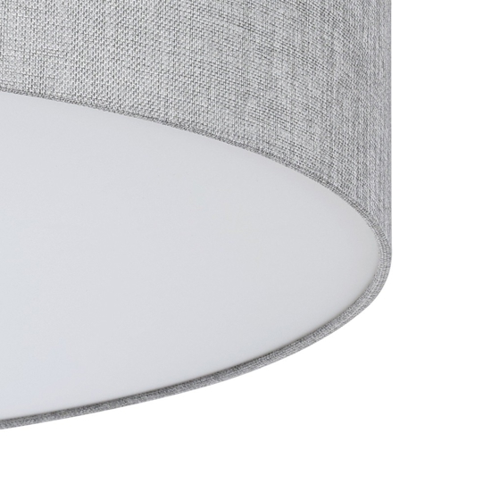 Plafoniera moderna per soggiorno tessuto grigio
