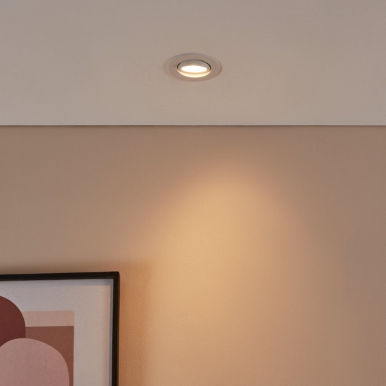 Faretto da incasso 220-240v smart led rgb 2700k a 6500k dimmerabile controllo con app bianco eglo saliceto