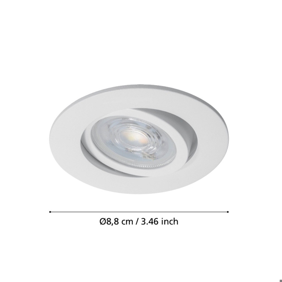 Faretto da incasso 220-240v smart led rgb 2700k a 6500k dimmerabile controllo con app bianco eglo saliceto