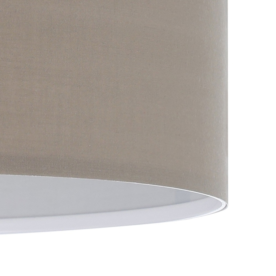 Lampadario a sospensione cilindro in tessuto tortora 38 cm eglo pasteri