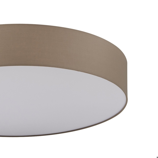 Plafoniera tonda moderna per salotto 76 cm tortora eglo pasteri
