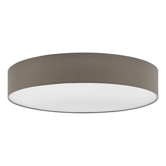 Plafoniera tonda moderna per salotto 76 cm tortora eglo pasteri