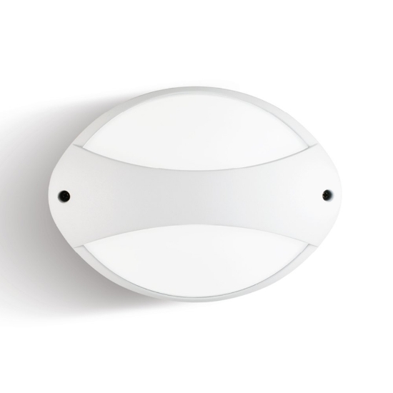 Applique da esterno ovale bianca moderna led 3000k ip65
