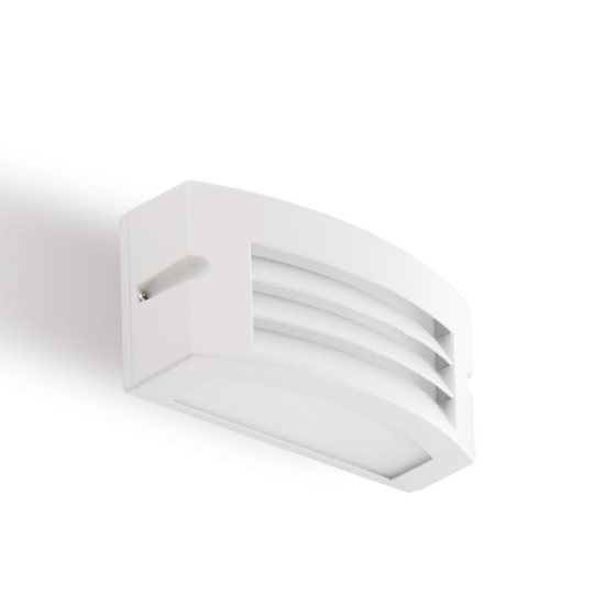 Applique da esterno balcone moderna bianca led 10w 3000k ip65