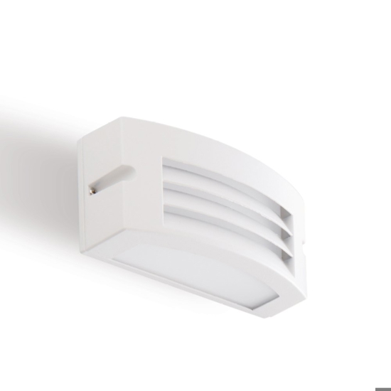 Applique da esterno balcone moderna bianca led 10w 3000k ip65