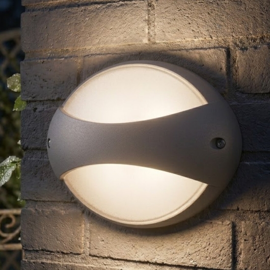 Applique da esterno antracite design ovale led 4000k ip65