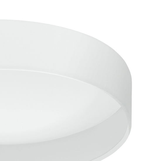 Plafoniera di cilindro in tessuto bianco 32 cm eglo pasteri