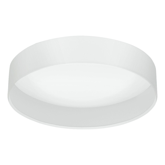 Plafoniera di cilindro in tessuto bianco 32 cm eglo pasteri