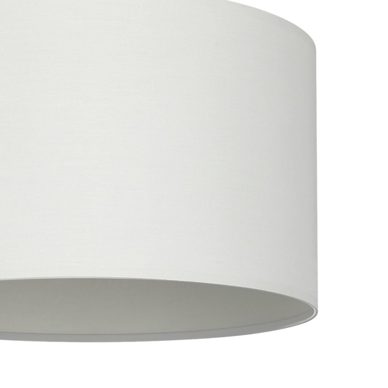 Lampadario a sospensione cilindro di tessuto avorio moderno cm 38 eglo pastera
