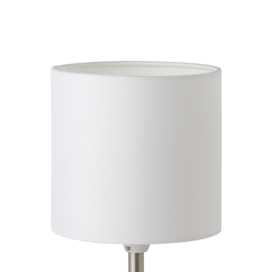 Abat-jour lampada da comodino paralume tessuto bianco eglo pasteri