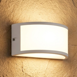 Applique da esterno design curvo bianco led 3000k ip65