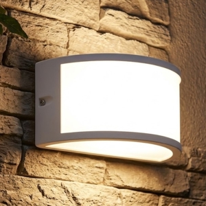 Applique curva per esterno bianca led 4000k ip65