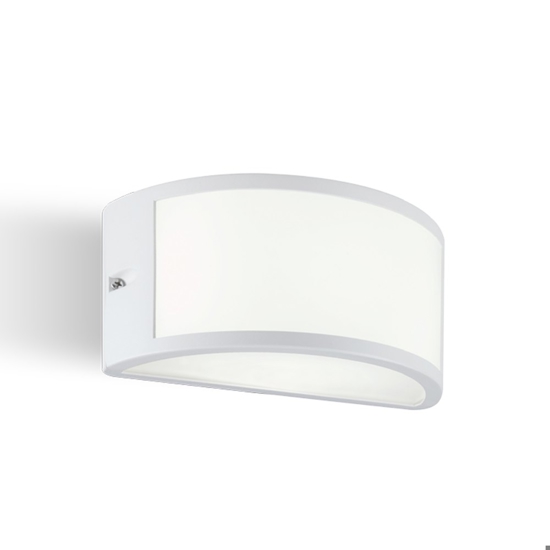 Applique curva per esterno bianca led 4000k ip65