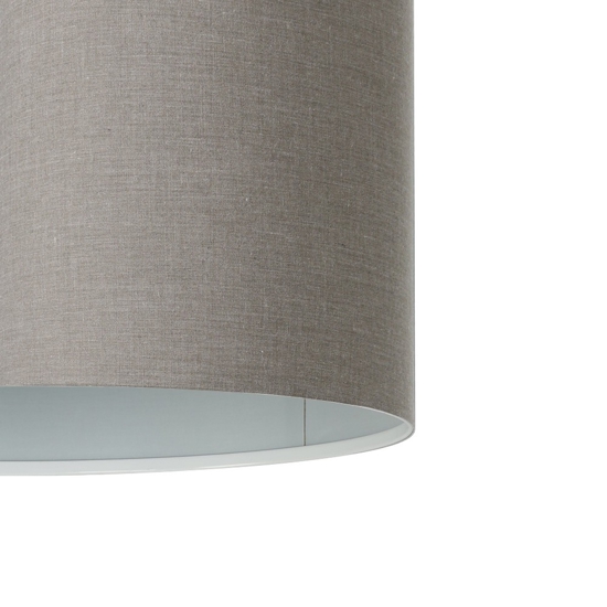 Lampadario paralume a sospensione tessuto grigio cilindro eglo pasteri