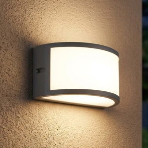 Applique da esterno design curvo grafite led 3000k ip65