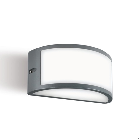 Applique da esterno design curvo grafite led 3000k ip65
