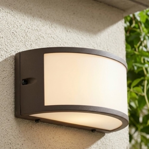 Applique da esterno moderna color caffè led 3000k ip65