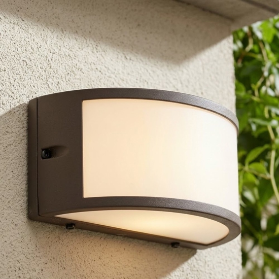Applique da esterno moderna color caffè led 3000k ip65