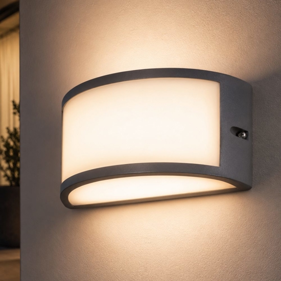 Applique per esterno balcone moderno led 4000k grafite ip65