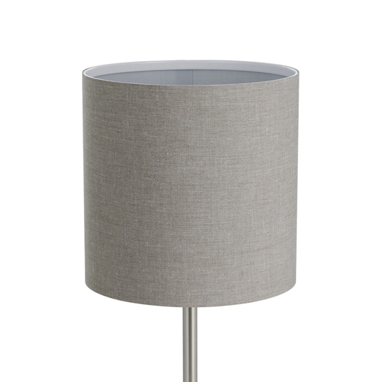 Abat-jour lampada da comodino paralume grigio per camera da letto moderna eglo pasteri