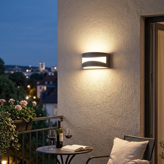 Applique da esterno grafite led 3000k ip65