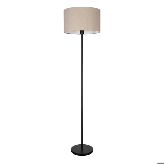 Lampada da terra piantana moderna con paralume lino naturale eglo feniglia