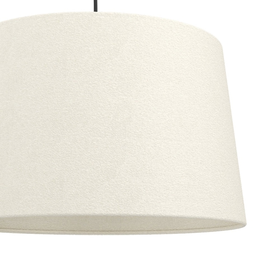 Lampadario a sospensione paralume cono di tessuto bianco eglo febres