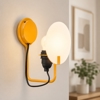 Stilnovo bugia applique design gialla moderna lampadina e27