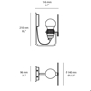 Stilnovo bugia applique design gialla moderna lampadina e27