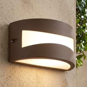 Applique per esterni color caffè moderna led 3000k ip65