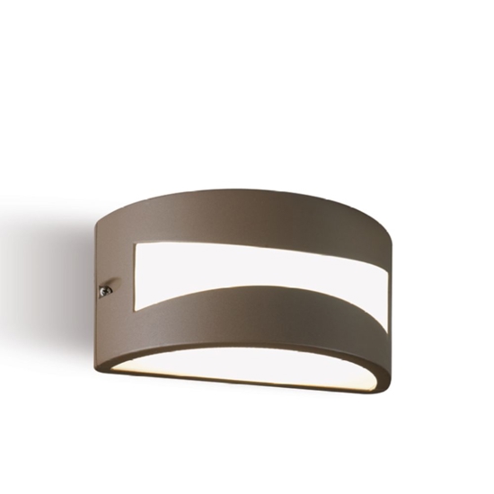 Applique per esterni color caffè moderna led 3000k ip65