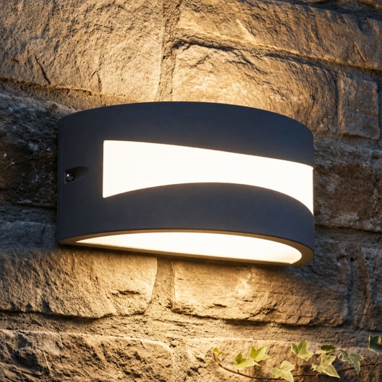 Applique da esterno moderna grafite led 4000k ip65