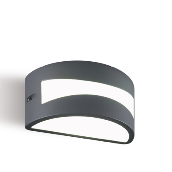 Applique da esterno moderna grafite led 4000k ip65