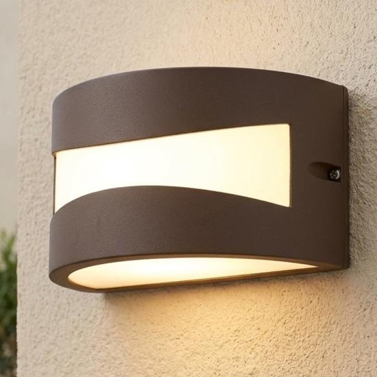 Applique da esterno balcone caffé design moderno 4000k ip65