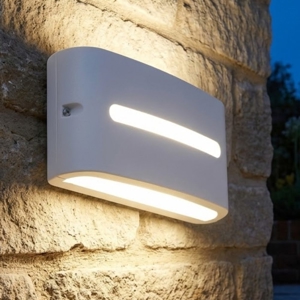 Segnapasso da esterno led 4000k rettangolare bianco da parete ip65