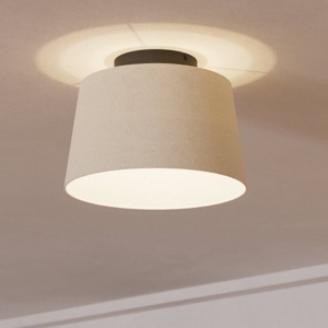 Plafoniera da soffitto cono di tessuto bianco eglo febres