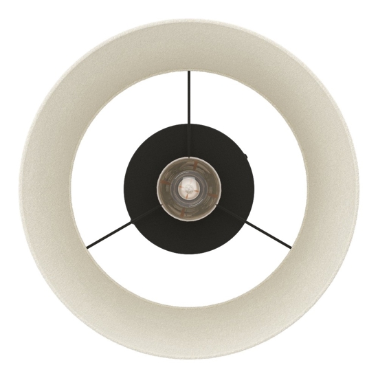 Plafoniera da soffitto cono di tessuto bianco eglo febres