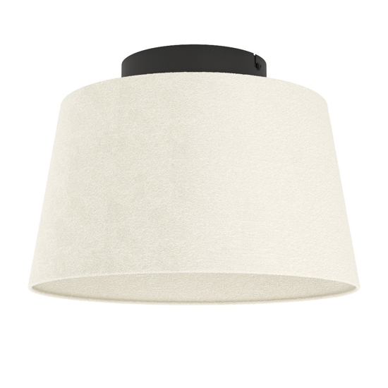 Plafoniera da soffitto cono di tessuto bianco eglo febres