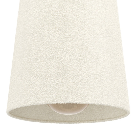Lampadario 3 pendenti di tessuto bianco per sala da pranzo eglo febres