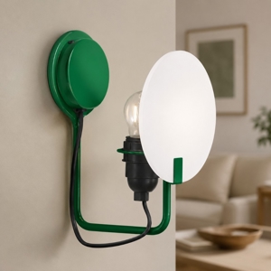 Applique design moderno vetro stilnovo bugia verde per soggiorno
